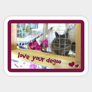 Love Your Degu Sticker